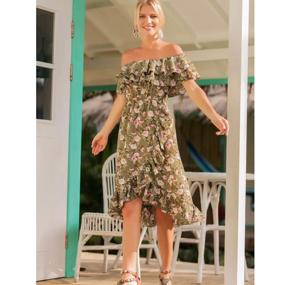NEW Ruffle Hem Dress - Picture 2 of 3